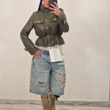 DAISY brown eco fur sleeveless jacket