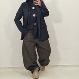Blazer TEXAS  nero in ecocamoscio