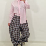 SEOUL checked trousers