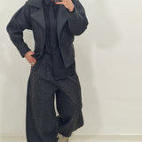 MAVI crop coat in anthracite grey