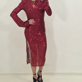 SORAYA burgundy dress