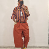 Camicia VIKY coccio e viola
