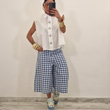 Bermuda in denim SKAKKO quadrettini