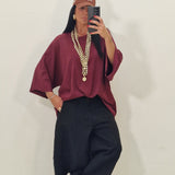 T-shirt Just bordeaux