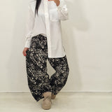 Pantalone Safari leopardato nero