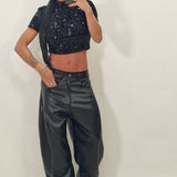 Maglia crop LUCILLA nera