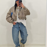 HOT grey and blue bomber jacket