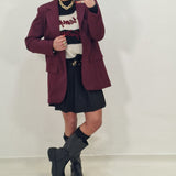 MORA burgundy blazer
