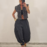 Gilet di jeans WOMAN nero
