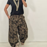 Pantalone Safari leopardato marrone