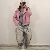Giubbino in ecopelle SUNSET rosa