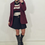 MORA burgundy blazer