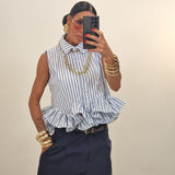 Camicia TRECY righe celeste