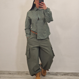 Camicia YOUK quadrettini verde