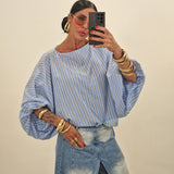 Maglia DAMI celeste righe